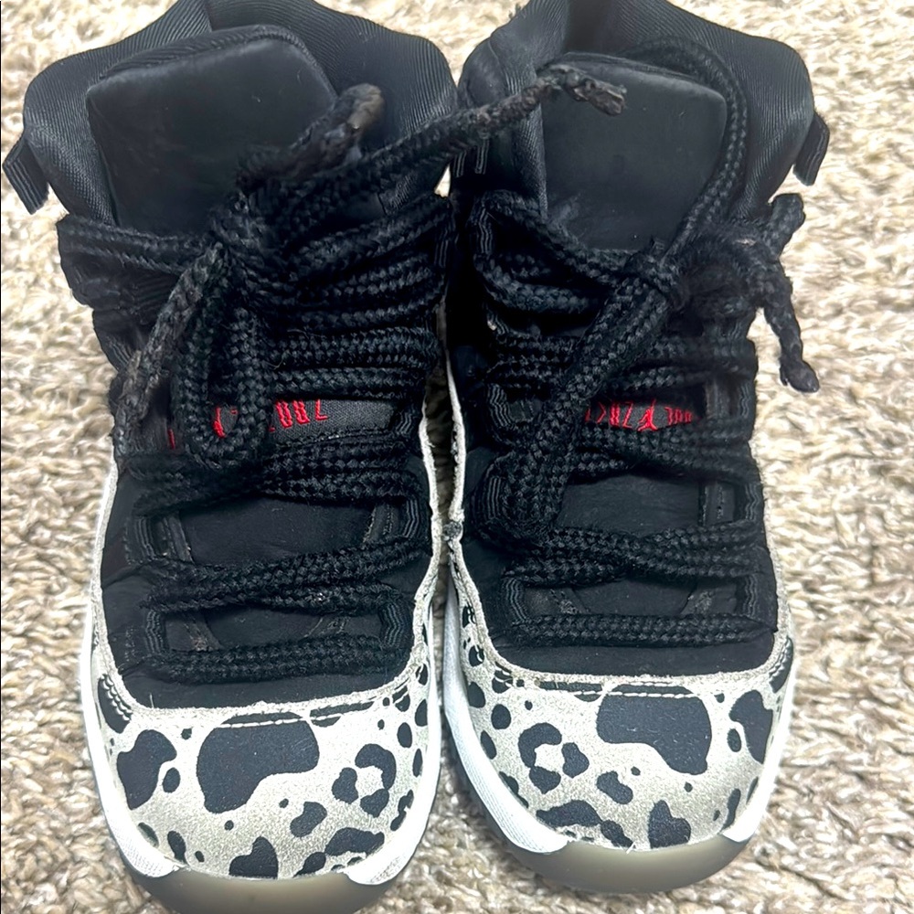 Jordan Black, Gray. and White Sneakers